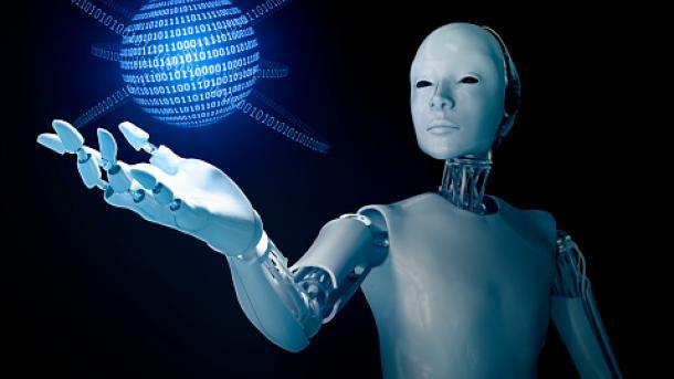 Robot bola en la mano